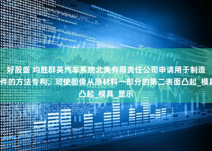 好股盛 均胜群英汽车系统北美有限责任公司申请用于制造复合部件的方法专利，可使图像从原材料一部分的第二表面凸起_模具_显示
